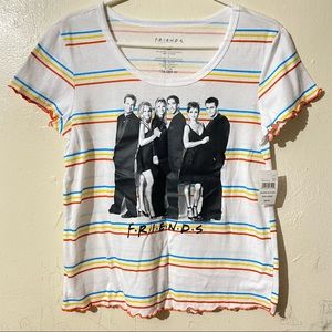 FRIENDS Graphic Ruffled Tee Shirt Size L